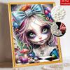 Halloween pearl painting art full pearl handmade diy home decorations fantasy colorful portrait mushroom decor