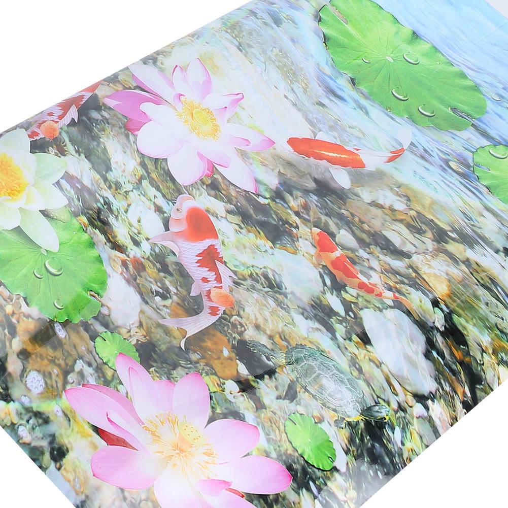Fish Aquarium Background Backdrop Adhesive Decor Paper PVC Decals Sticker 122X50CM