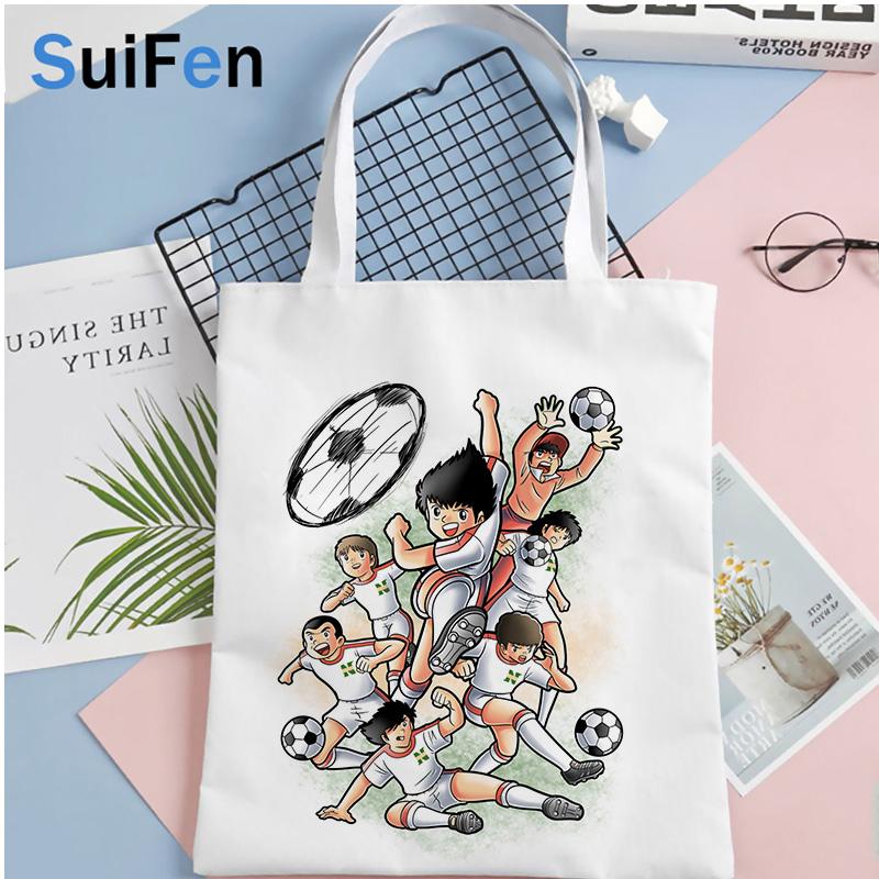 

Капитан Цубаса сумка для покупок bolsas de tela продуктовый покупатель покупатель корзина сумка tote bag net многоразовые reciclaje cabas