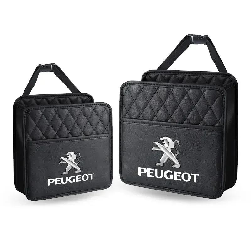 För Peugeot Läder Bil Styling Organizer Bil Interiör Förvaringslåda Klistermärken Tillbehör För Peugeot 308 307 206 208 207 3008 508