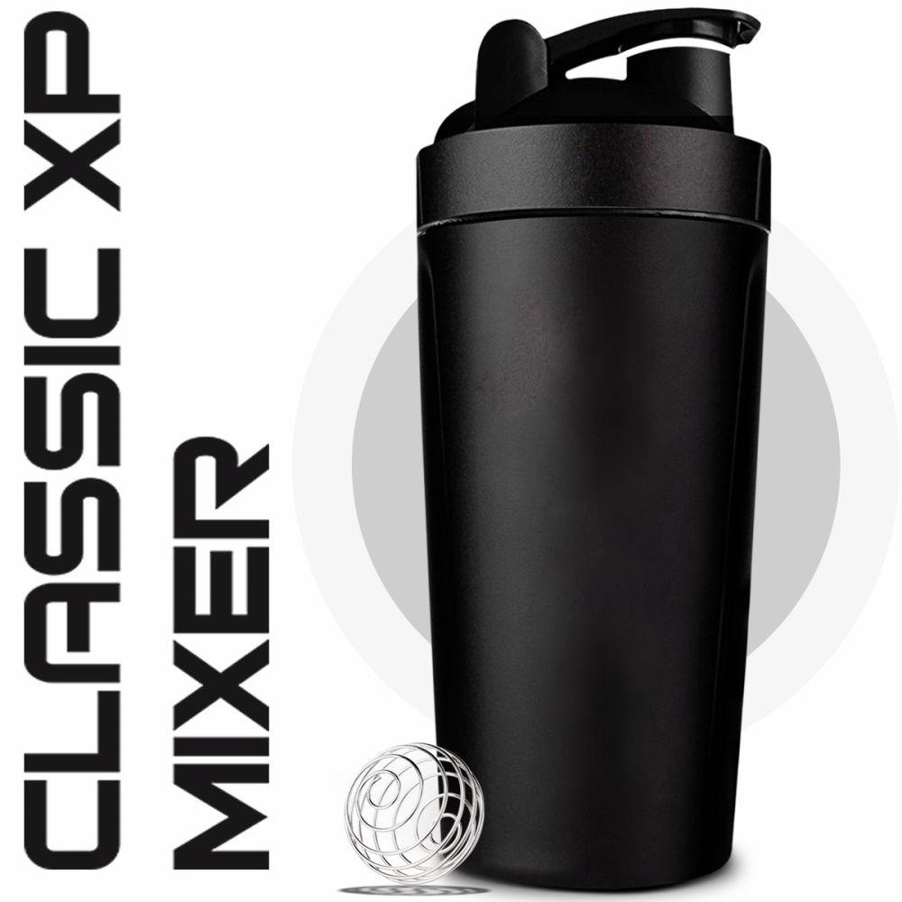 Body Smith Gym Shaker Classic XP Mixer Black Stainless Steel Shaker Blender 750 ML For Protein