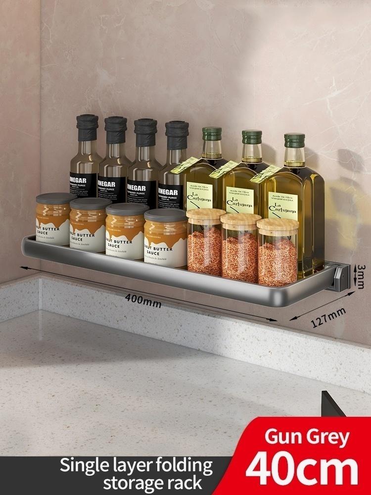 Folding Kitchen Spice Storage Knives Holder Knife Stand Spice Rack Organizer Knives Spoon and Chopsticks Rest Hanging Organizers