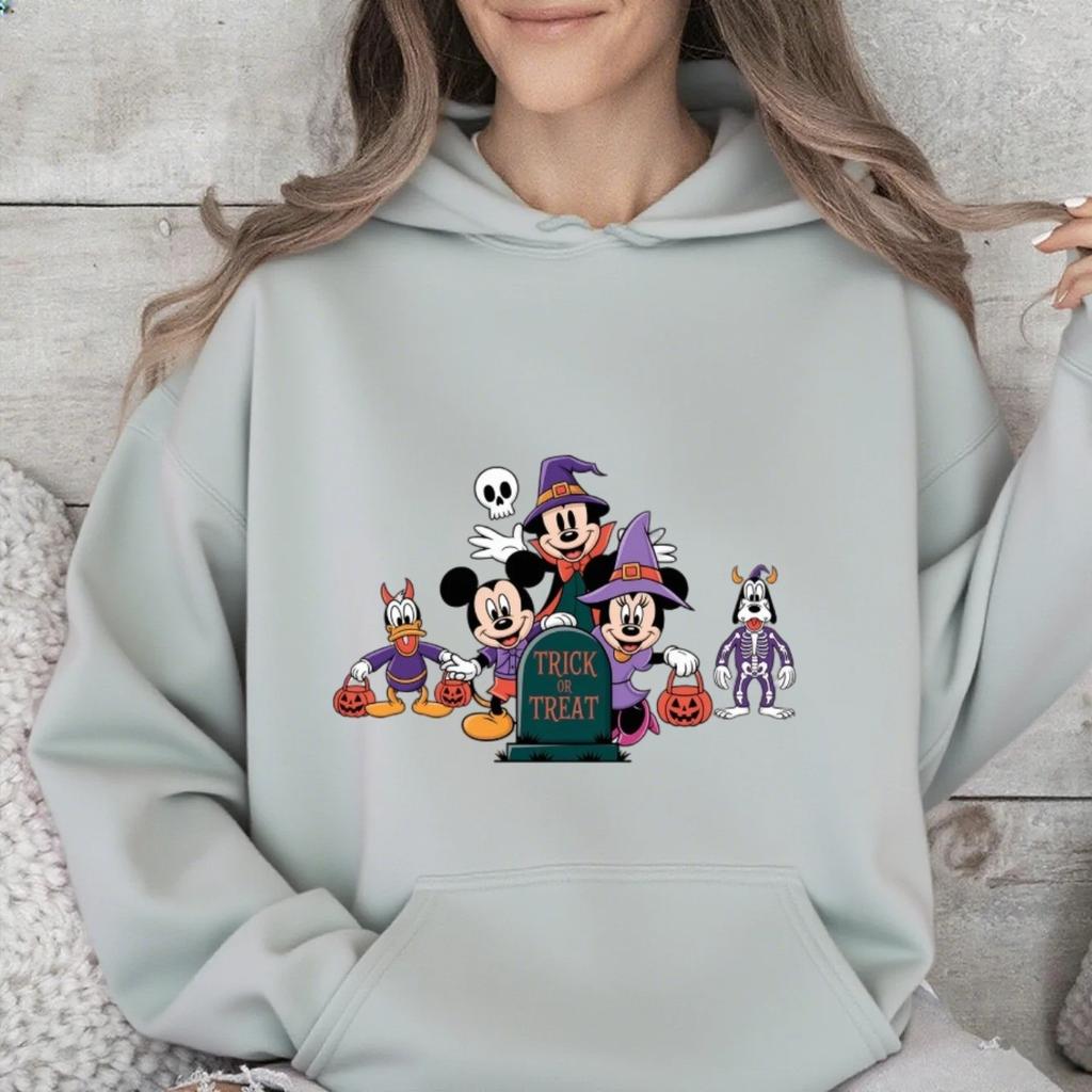 Disney Parent-child Costume Children's Halloween Pumpkin Mickey Family Autumn and Winter Pure Cotton Multi-color Sweatshirt