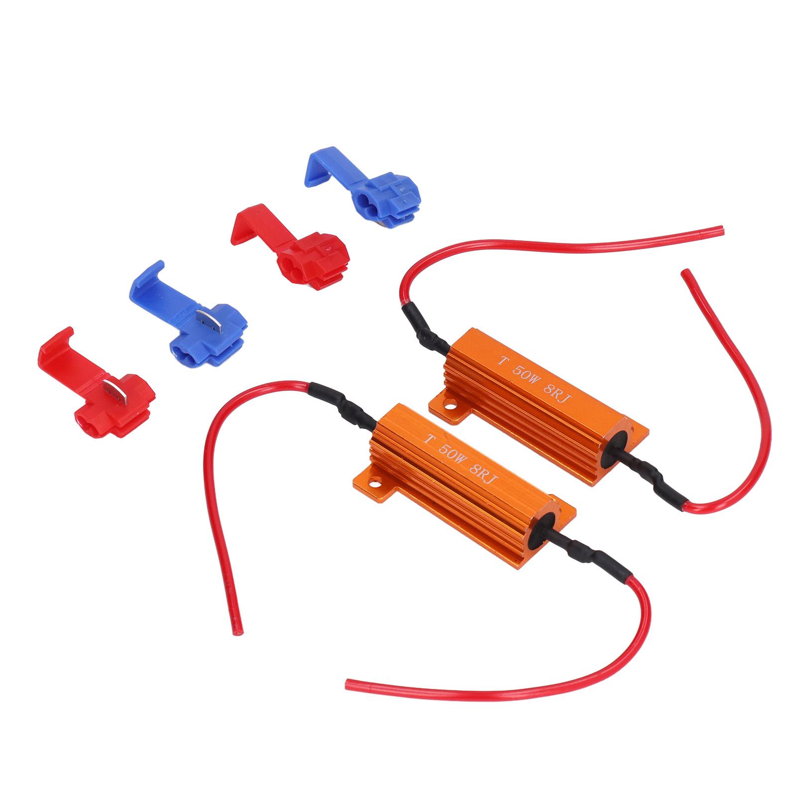 

2 комплекта нагрузочного резистора 50 Вт 8 Ом безошибочный сменный комплект для светодиодных фар DRL