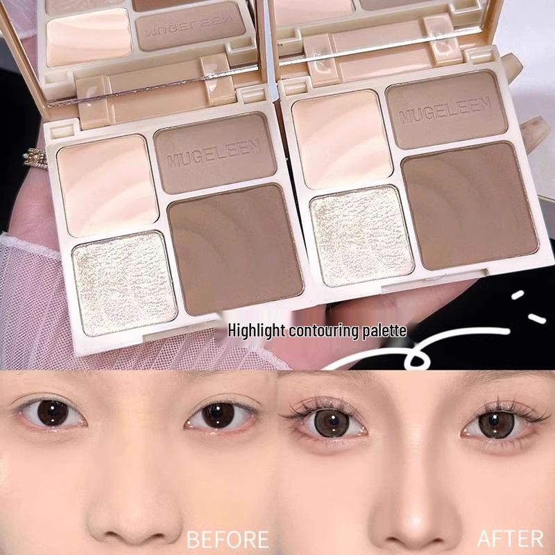 All-in-One Three-Color Matte Shimmer Highlighter & Contour Palette
