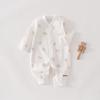 A-Class Pure Cotton Baby Romper: Soft Snap-Button One-Piece Suit with Belly Protection for Spring and Autumn.