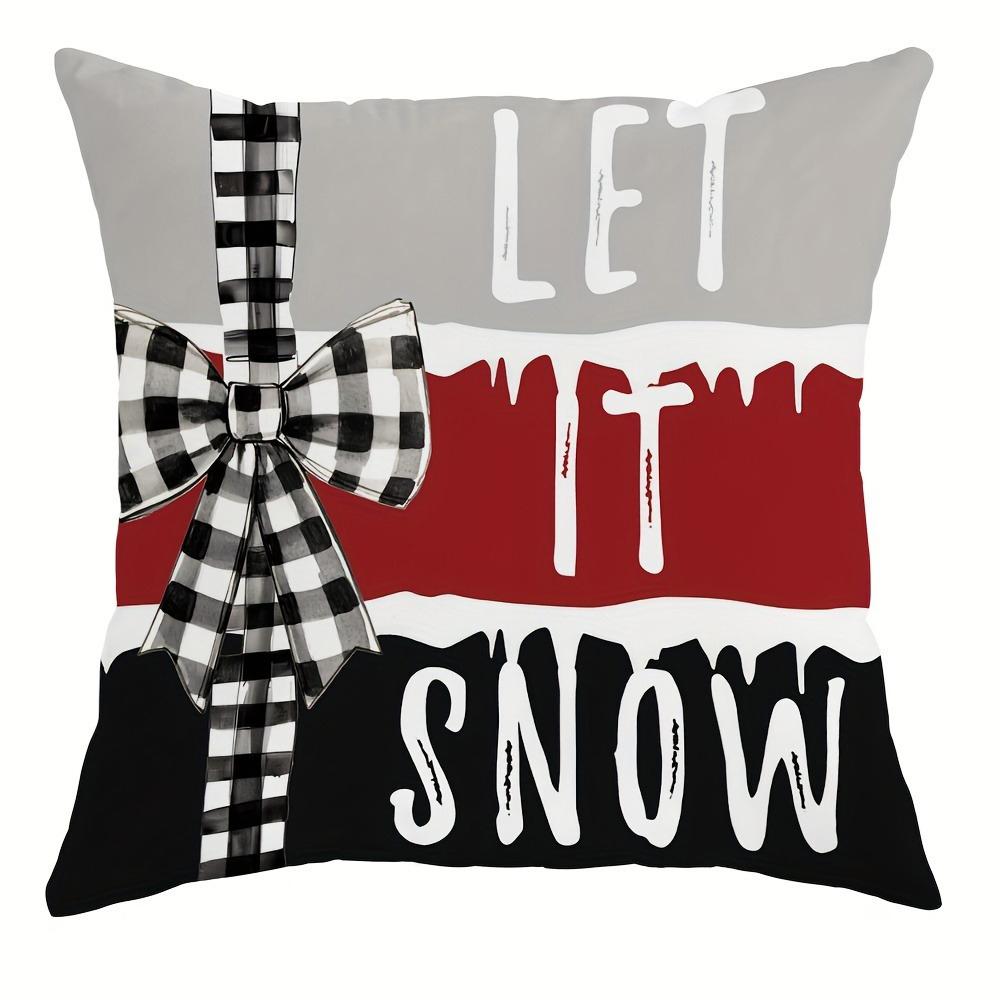 Christmas decoration pillowcase Santa Claus Snowman pattern is suitable for home room sofa cushion cover Christmas gift