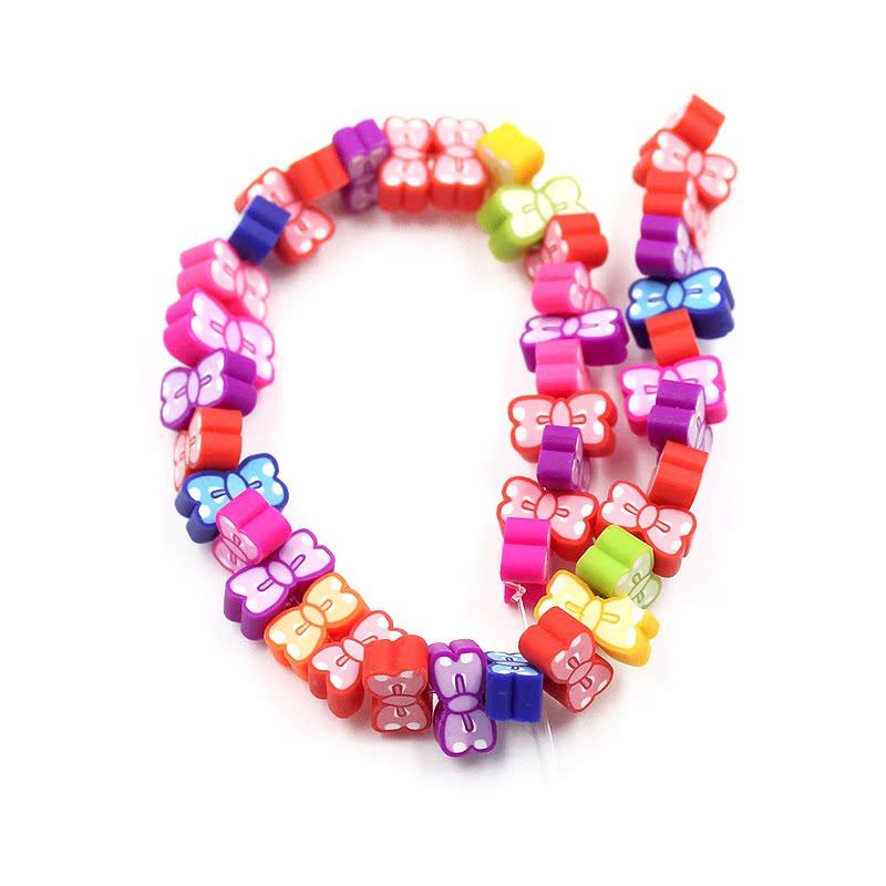 Soft Pottery Beads Beaded Handmade Materials Diy Jewelry Accessories Mobile Phone Chain Bead Separation Mixed Color Soft Pottery Loose Beads