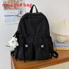 Simple School Backpack With Solid Color And Bow Design Design For Daily Teens