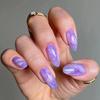Dreamy Purple Gradient Almond Nail Tips - Fashionable, Eco-Friendly, and Wearable