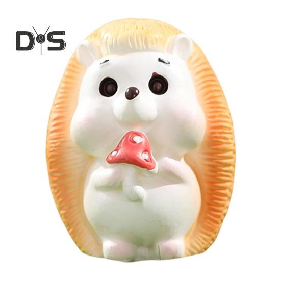 7 Styles Resin Ornament Mini Lovely Hedgehog Figurines Miniature Fairy Garden Ornament