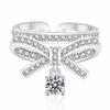 2022 Korean Fashion Women's Diamond Flash Open Ring - Stylish Hollow Design