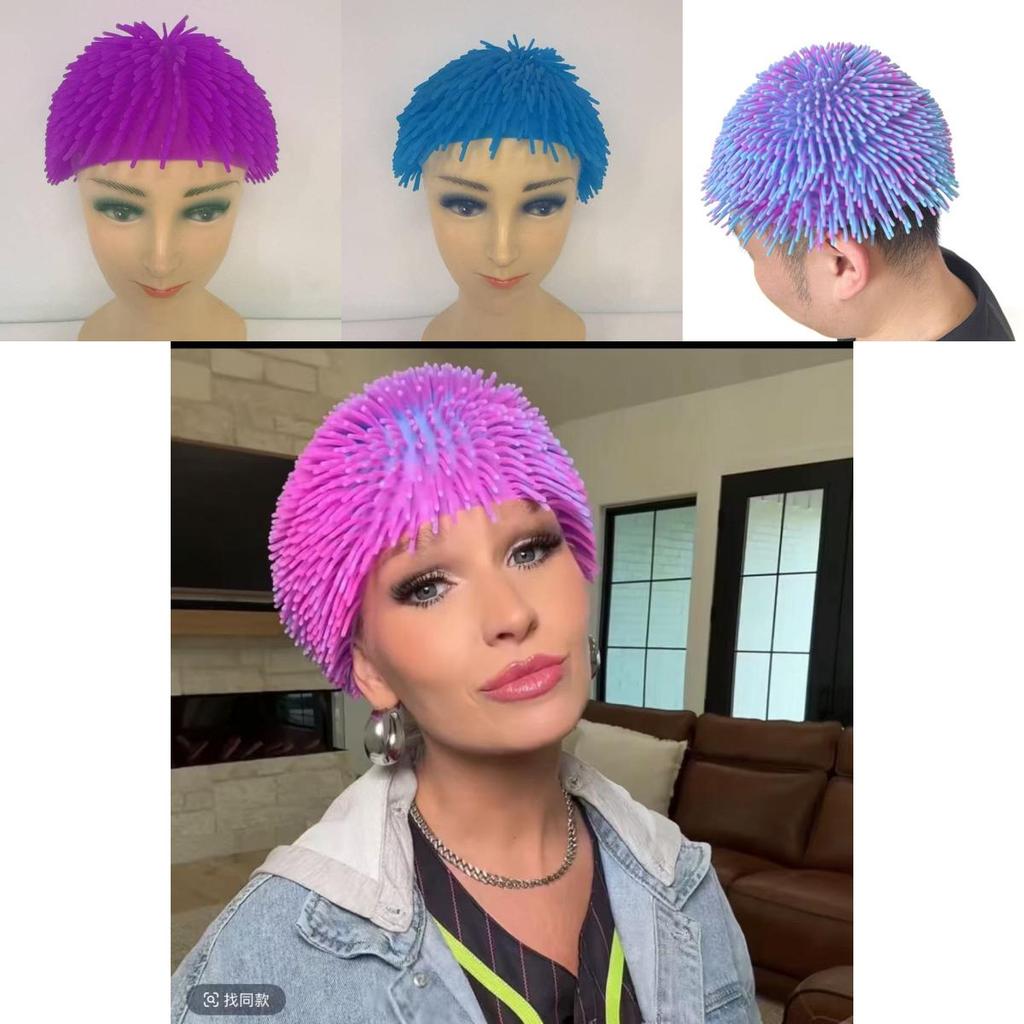 Tpr Soft Hair Long Furry Hat For Kids And Parents Interactive Play Toy