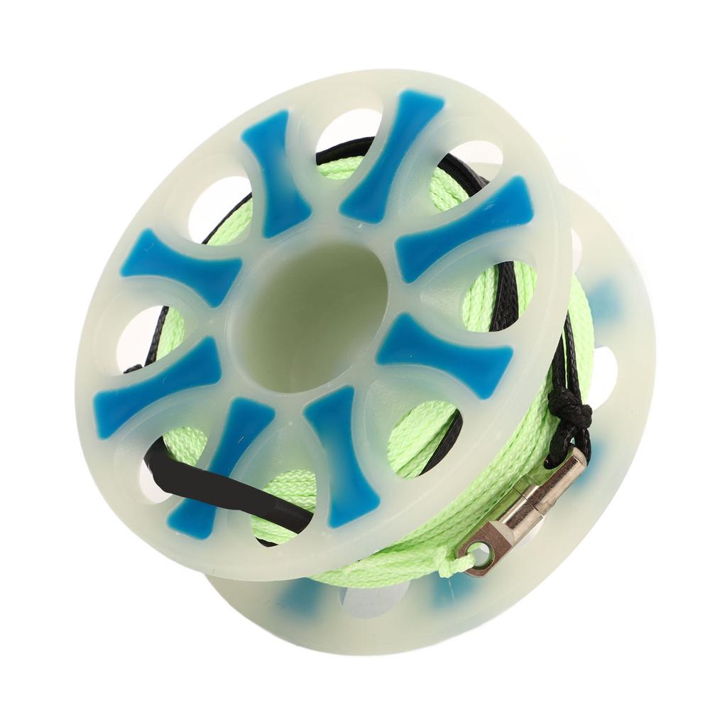 Finger Reel Diving Spool 30m Polyester Fiber Night Reflective Flat Line Lightweight Durable Diving Finger Reel with