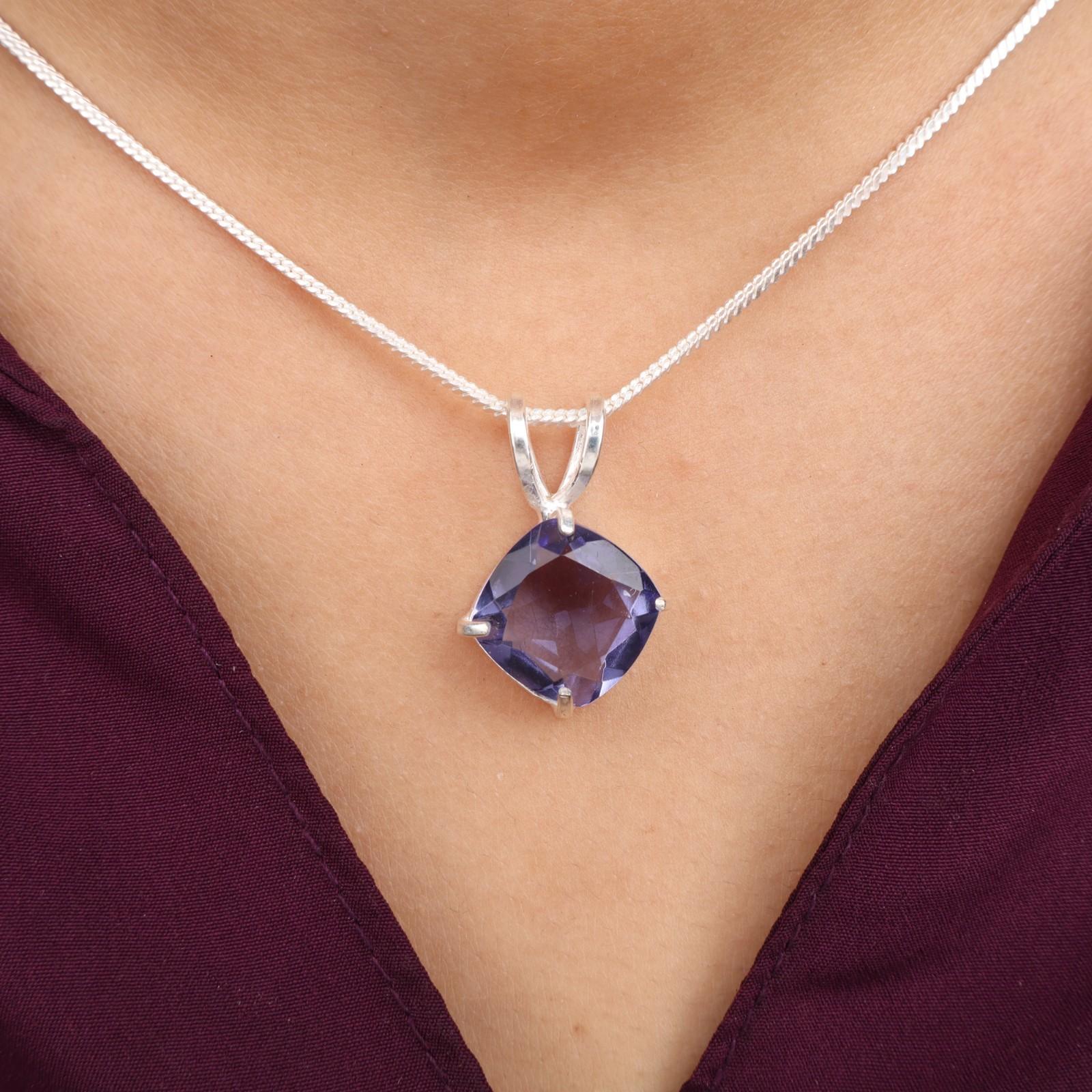 

Iolite Gemstone 925 Sterling Silver Jewelry Handmade Pendant 0.93 For Women PP-62-8