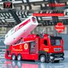 Alloy Fire Truck Toy with Sound, Light, Pull-Back Action, and Water Spray - Ideal Summer Gift for Boys