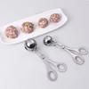Stainless Steel Rice-meat Dumplings Making Tool Round Rice and Vegetable Roll Shaped Spoon Kitchen Gadget.