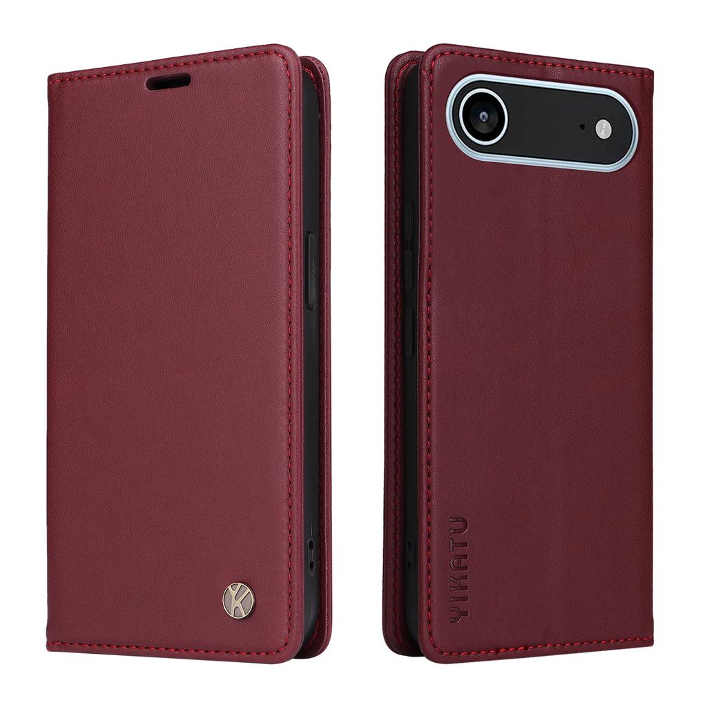 For iPhone 17 Air Phone Cases YIKATU Magnetic Closure PU Leather Mobile Cover
