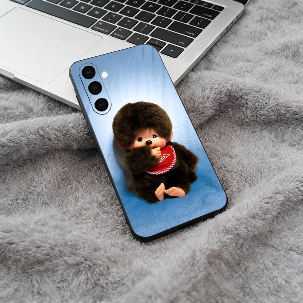 

Cute M-monch-hichis Soft Silicone phone Case for Samsung Galaxy A73/A71/A72/A70/A53/A52/A51 - Black Samsung a70
