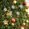 100Pcs Wood Snowflake Embellishments Christmas DIY Gifts 3cm Decor Crafts Slices