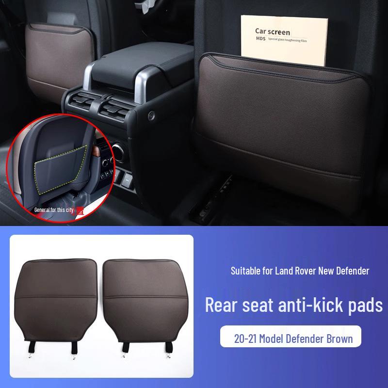 

Defender 90/110/130 Leather Rear Seat Kick Mats - Anti-Scratch Protector