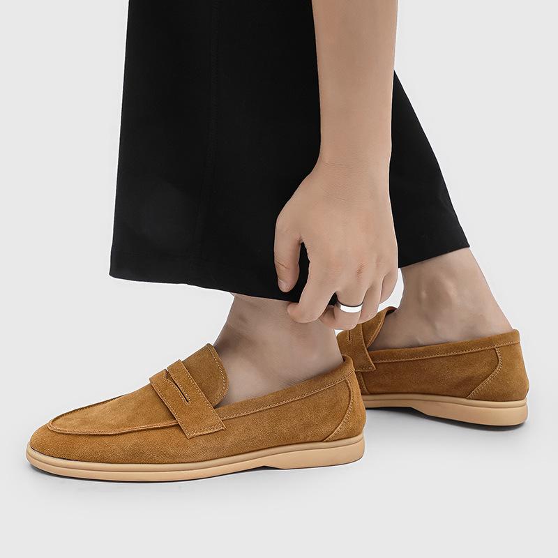 Herren Sommer atmungsaktiv 2025 neue Ein-Pedal Lazy Business Casual Herrenschuhe 8225 khaki-J