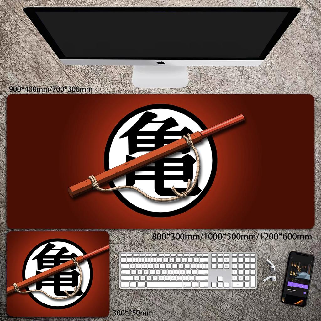 Skórzana podkładka pod mysz do biura Wysoka rozdzielczość Drukowanie Dragon Ball Mata na biurko Uroczy Son Goku Zablokowana krawędź Duży Pogrubiony Mata na biurko komputerowe Podkładka do pisania Klawiatura