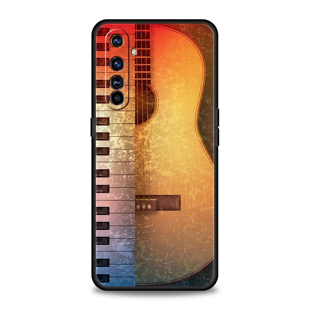 Music Instrument Guitar Piano Phone Case For Realme 10 9 8 5G 7 6 GT2 Pro Plus 9i 8i C21 C11 C25 C35 GT Neo 2 3 3T Soft Cover