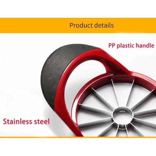 HengKe 12-Blade Apple Slicer and Corer with Ultra-Sharp Stainless Steel Blades and Ergonomic Plastic Handle, 3-in-1 Apple Slicer, Potato Slicer Cutter