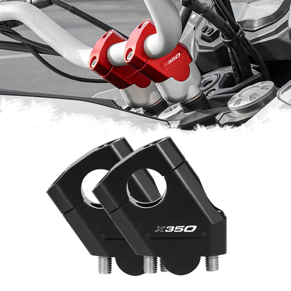 

MAORANG FOR X350 2023 Motorcycle Handlebar Riser Motocross Reinforced Clamp Mount Pit Bike Bike x350 Accessories (22M, Black) 22M чорний