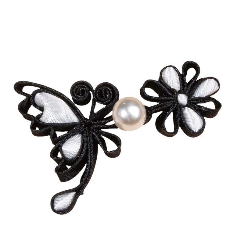 Satins Fabric Butterfly Knot Button Ideal For Wedding Dress And Clothing Embellishment
