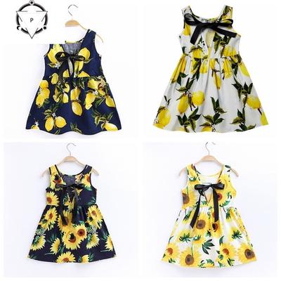 Vestidos sin mangas de frutas para Bebés, niños y niñas