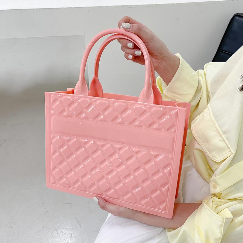 Summer Tide Large Capacity Pvc Jelly Bag High Fashion Handbag Tote Women'S Bag