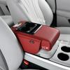 Portable Armrest Box Booster Pad With Usb Port Multi-Function Car Tissue Box Center Armrest Box Storage With Water Cup Holder