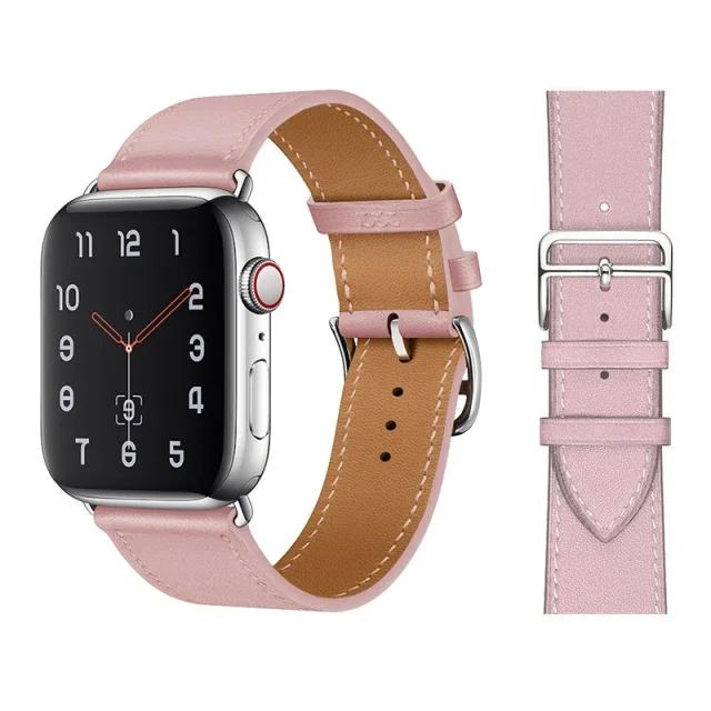 Genuine Leather Bracelet Strap For Apple Watch Band 45mm 49mm 41mm 44mm 42mm 46mm Leather Wristband iWatch Ultra 11 10 9 8 7 6 5