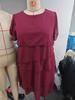 2026 Plus Size Summer Chiffon Cake Skirt Dress - Tummy Concealing, Solid Color