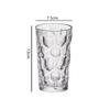 238ml/300ml Colorful Glass Cups Honeycomb Patterned Beverage Cup Wine Glass Bar Cocktail Glass Summer Home Juice Soda Water Cups