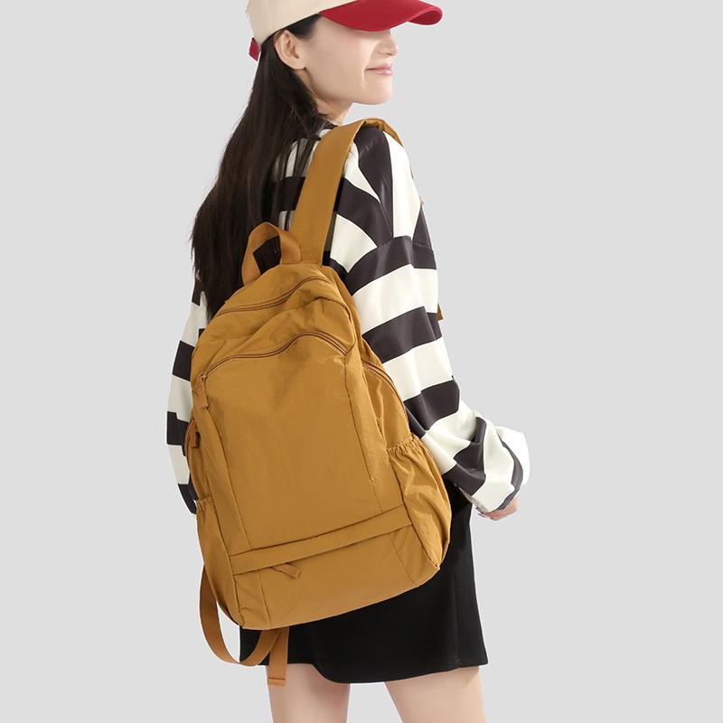 Schoolbag Fashion Trend Foldable Large Capacity Backpack Casual Simple Short Trip Storage Bag Daily Commuter Backpack