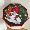1PC Christmas Gnome Umbrella-8-Rib Reinforced, Automatic Open, Lightweight & Durable, Cute Fashion Accessory for Outdoor-W147