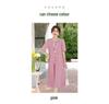 Mom's Summer New Chinese Short Sleeve Plus Size Chiffon Dress for Middle-Aged & Elderly Women - National Style Belly Cover