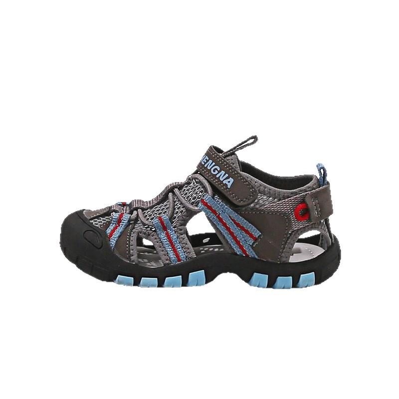 [Summer Kids Closed Toe Beach Sandals Boys Girls Casual Sports Shoes Fashion Student Trendy Toe Cap Footwear]