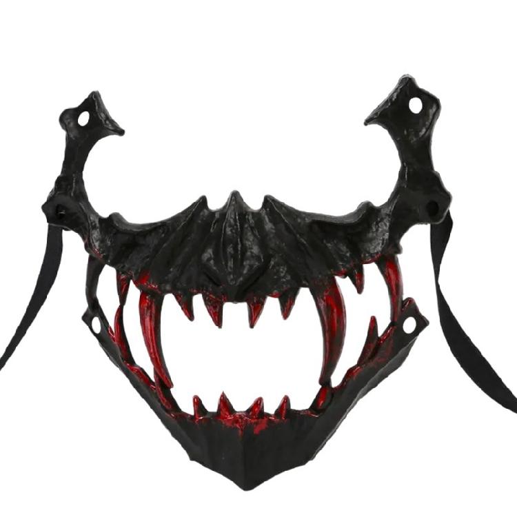 Halloween Mask Scary Mask Decorative Mask Dog Cosplay Mask Half Face Mask Anime Dragon Mask Party Decoration Mask