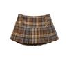Melaleuca Plaid A-line Pleated Mini Skirt - Women's Autumn/Winter Petite Style, Trendy Hot Girl Look