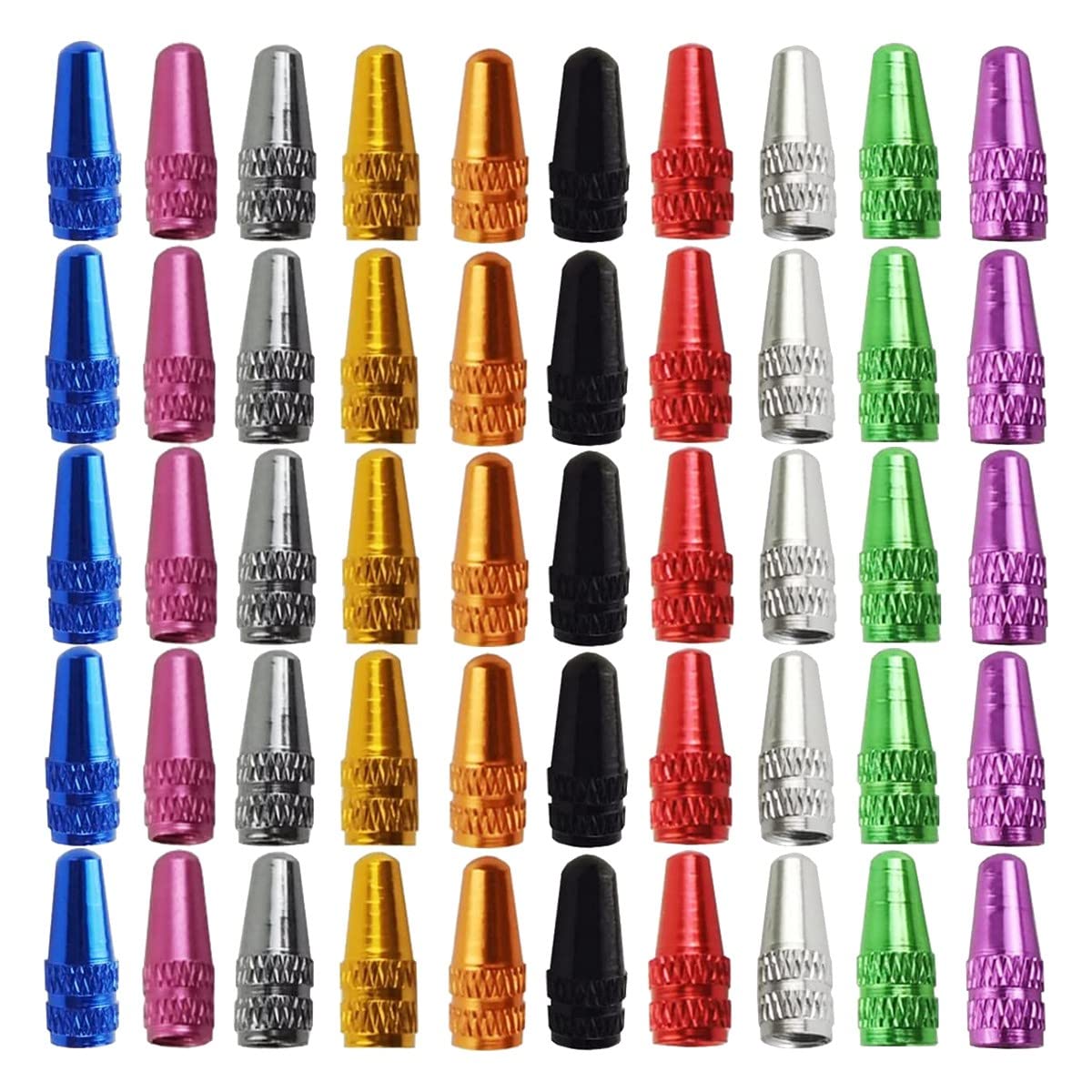 

Shufro 50 PCS Aluminum Presta Cycling Valve Cap French Style Cap Dust Cover