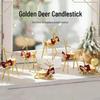 Christmas Reindeer Candlestick Ornaments - Wrought Iron Bells, Bows & Various Shapes