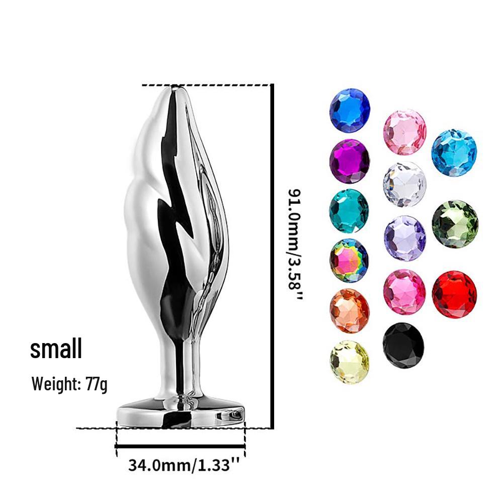 G-Spot Rear Garden Metal Butt Plug: Unisex Adult Flirting Toy