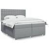 Vidaxl Letto Continentale Con Materasso, Grigio Chiaro, Tessuto 200X200 Cm