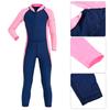Children One Piece Diving Suit Long Sleeve Fast Dry Swimwear Snorkeling Wetsuit(female Dark Blue XXL)