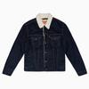 Levis Denim Fleece Lined Jacket Men Jackets Dark-Blue-Denim 16365-0075