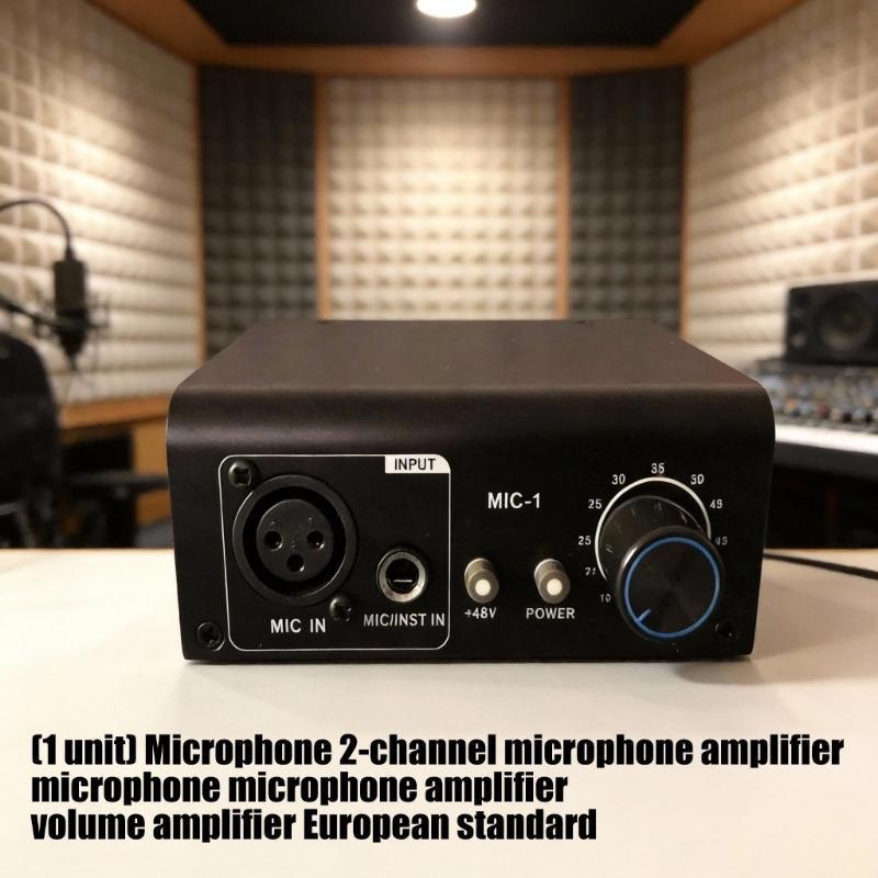 Double Channel Mic Preamp In Durability Metal Case Instrument Preamplifier Ideal For Studio Recording And Stage Use